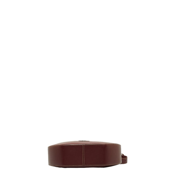 カルティエ マストライン ハンドバッグ ワンショルダーバッグ ワインレッド レザー レディース CARTIER 【中古】