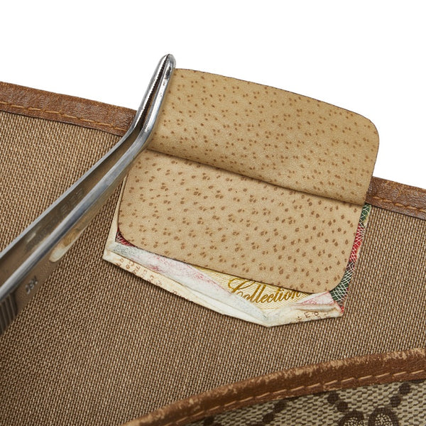 グッチ オールド GGスプリーム ハンドバッグ トートバッグ 39 02 061 ベージュ PVC レザー レディース GUCCI 【中古】