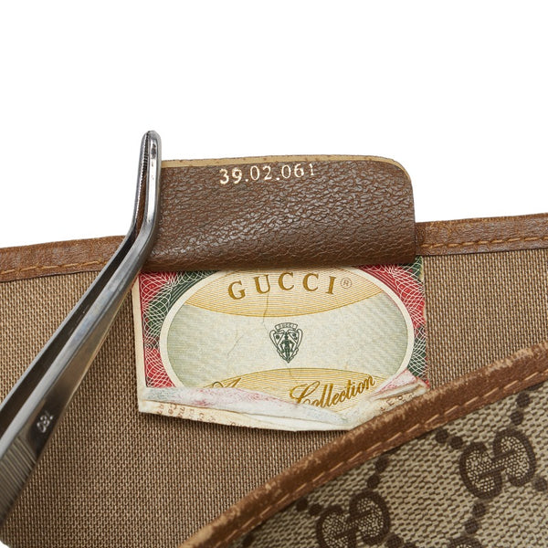グッチ オールド GGスプリーム ハンドバッグ トートバッグ 39 02 061 ベージュ PVC レザー レディース GUCCI 【中古】
