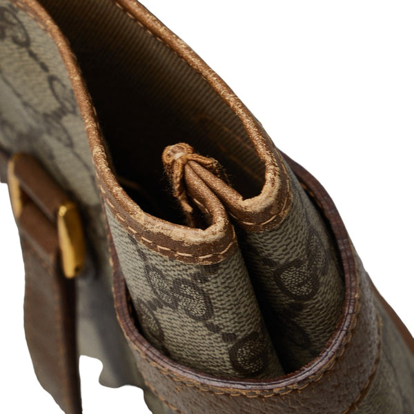 グッチ オールド GGスプリーム ハンドバッグ トートバッグ 39 02 061 ベージュ PVC レザー レディース GUCCI 【中古】