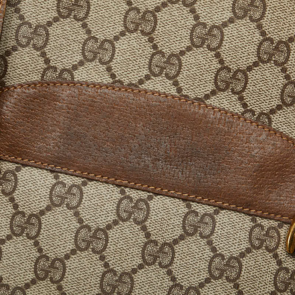 グッチ オールド GGスプリーム ハンドバッグ トートバッグ 39 02 061 ベージュ PVC レザー レディース GUCCI 【中古】