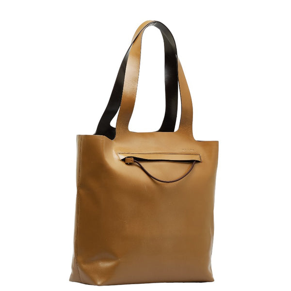 プラダ トートバッグ ショルダーバッグ ブラウン レザー  PRADA 【中古】