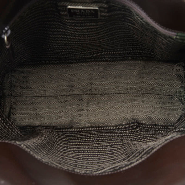 プラダ トートバッグ ショルダーバッグ ブラウン レザー  PRADA 【中古】