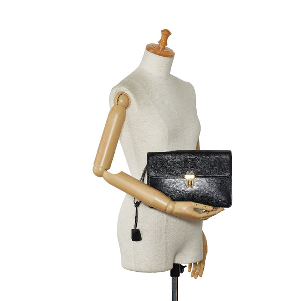 セリーヌ クラッチバッグ セカンドバッグ ブラック レザー レディース CELINE 【中古】