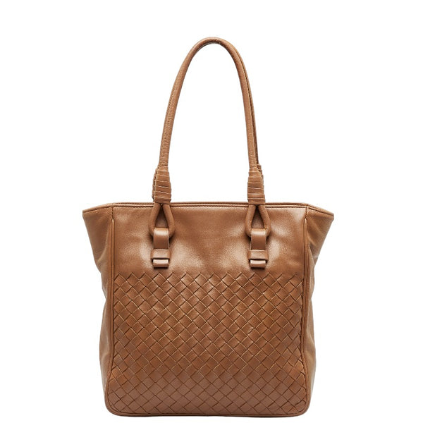 ボッテガヴェネタ イントレチャート ハンドバッグ トートバッグ ピンク レザー レディース BOTTEGAVENETA 【中古】