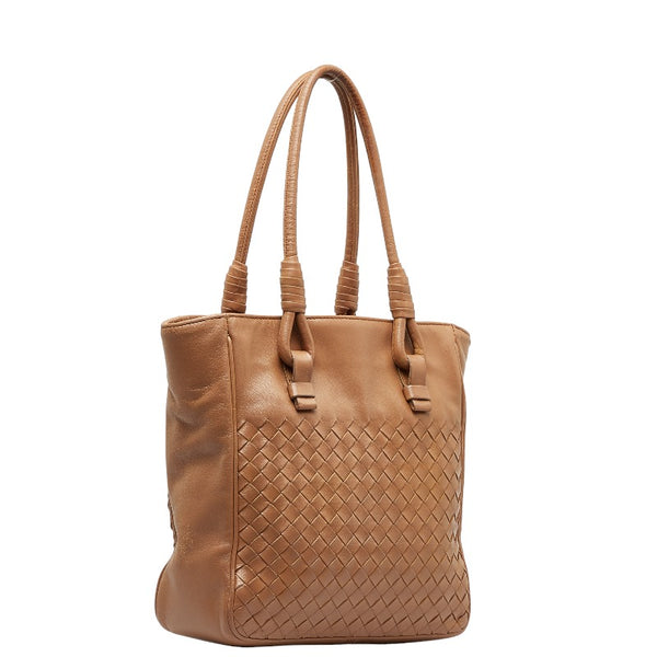 ボッテガヴェネタ イントレチャート ハンドバッグ トートバッグ ピンク レザー レディース BOTTEGAVENETA 【中古】