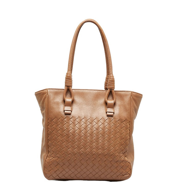 ボッテガヴェネタ イントレチャート ハンドバッグ トートバッグ ピンク レザー レディース BOTTEGAVENETA 【中古】