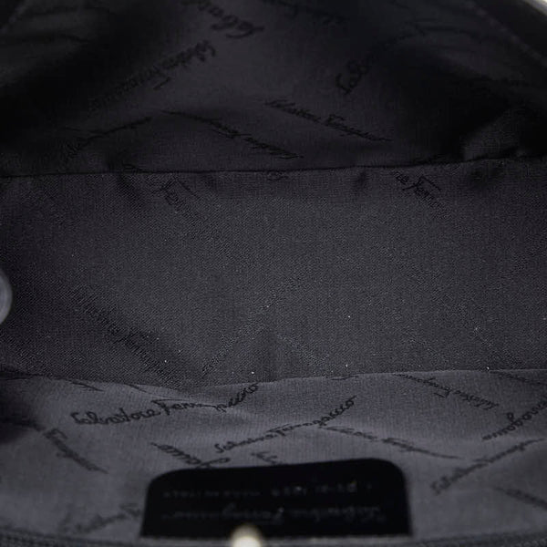 サルヴァトーレフェラガモ ガンチーニ ハンドバッグ DY-21 1258 ブラック レザー レディース Salvatore Ferragamo 【中古】