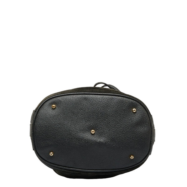 グッチ バンブー ハンドバッグ 001 2865 ブラック スウェード レザー レディース GUCCI 【中古】