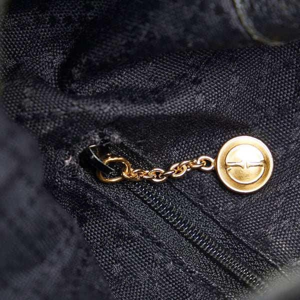 グッチ バンブー ハンドバッグ 001 2865 ブラック スウェード レザー レディース GUCCI 【中古】