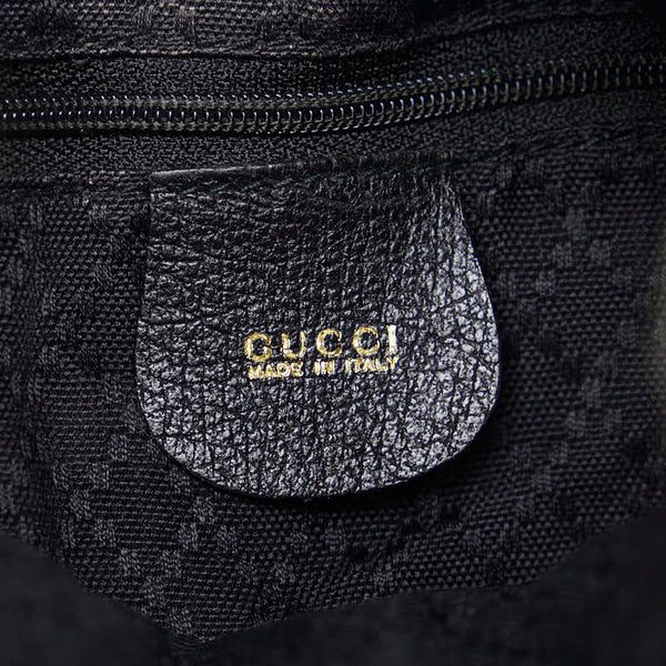 グッチ バンブー ハンドバッグ 001 2865 ブラック スウェード レザー レディース GUCCI 【中古】