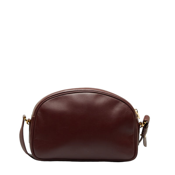 カルティエ マストライン 斜め掛け ショルダーバッグ ボルドー レザー レディース CARTIER 【中古】