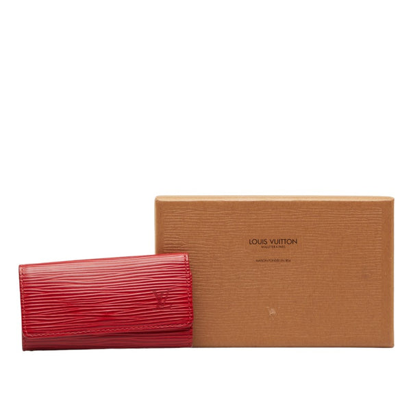 ルイ ヴィトン エピ ミュルティクレ4 キーケース キーホルダー M6382E カスティリアンレッド レザー レディース LOUIS VUITTON 【中古】