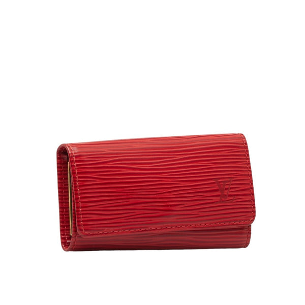 ルイ ヴィトン エピ ミュルティクレ4 キーケース キーホルダー M6382E カスティリアンレッド レザー レディース LOUIS VUITTON 【中古】