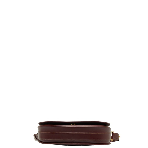 カルティエ マストライン ワンショルダーバッグ ボルドー ワインレッド レザー レディース CARTIER 【中古】