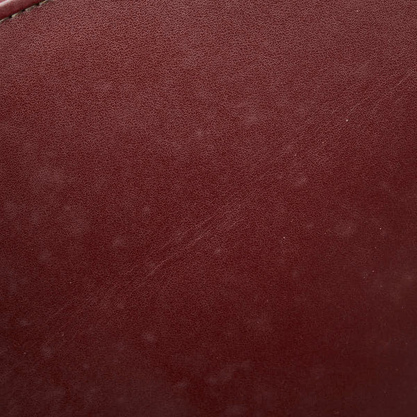 カルティエ マストライン ワンショルダーバッグ ボルドー ワインレッド レザー レディース CARTIER 【中古】