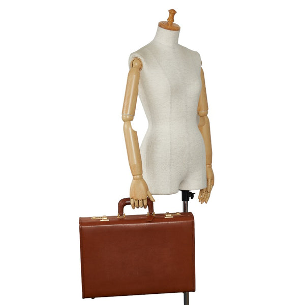 コーチ トランクケース ブラウン レザー レディース COACH 【中古】