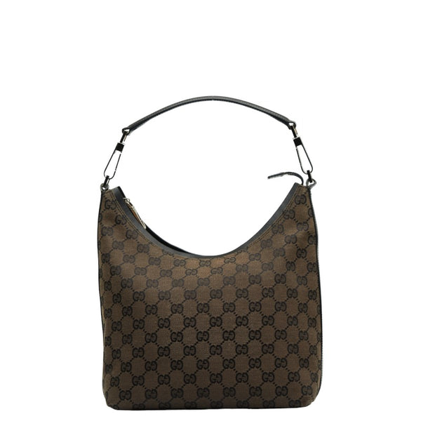 グッチ GGキャンバス ワンショルダーバッグ 000 0602 ブラウン キャンバス レザー レディース GUCCI 【中古】