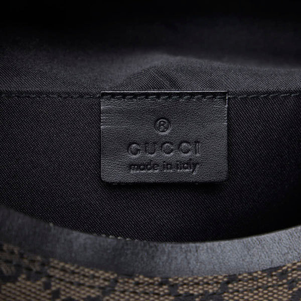 グッチ GGキャンバス ワンショルダーバッグ 000 0602 ブラウン キャンバス レザー レディース GUCCI 【中古】