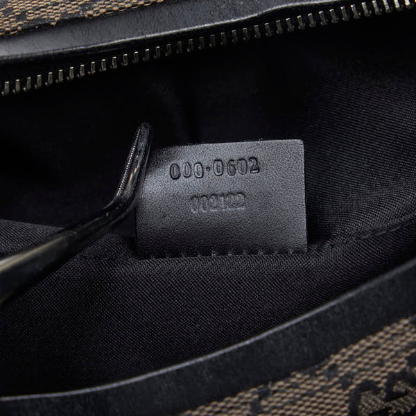 グッチ GGキャンバス ワンショルダーバッグ 000 0602 ブラウン キャンバス レザー レディース GUCCI 【中古】