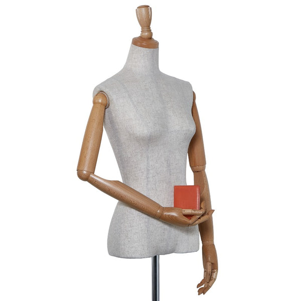 シャネル ココマーク カンボン カードケース 名刺入れ オレンジ レザー レディース CHANEL 【中古】