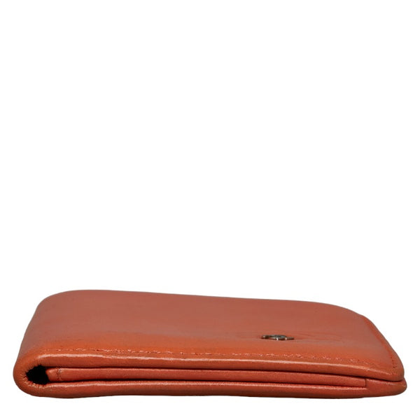 シャネル ココマーク カンボン カードケース 名刺入れ オレンジ レザー レディース CHANEL 【中古】