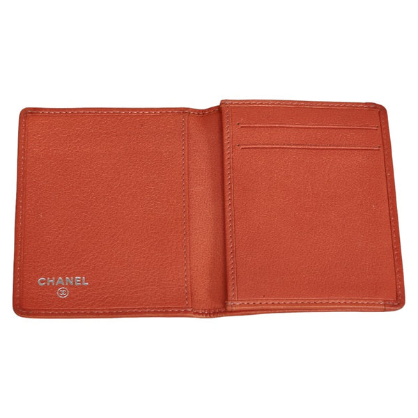 シャネル ココマーク カンボン カードケース 名刺入れ オレンジ レザー レディース CHANEL 【中古】