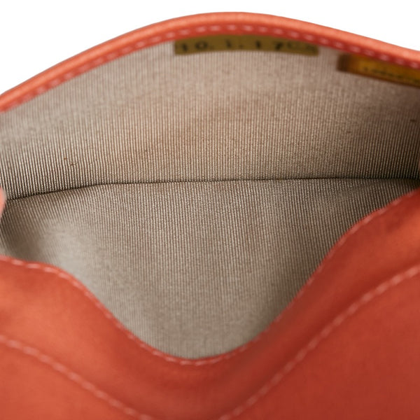 シャネル ココマーク カンボン カードケース 名刺入れ オレンジ レザー レディース CHANEL 【中古】