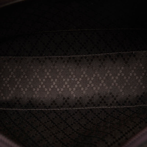 グッチ GGナイロン ショルダーバッグ 001 3074 ブラウン ナイロン レザー レディース GUCCI 【中古】