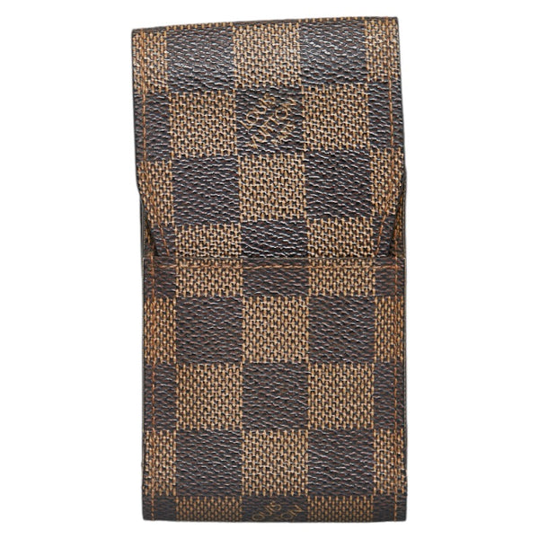 ルイ ヴィトン ダミエ エテュイ シガレット シガレットケース N63024 ブラウン PVC レザー レディース LOUIS VUITTON 【中古】