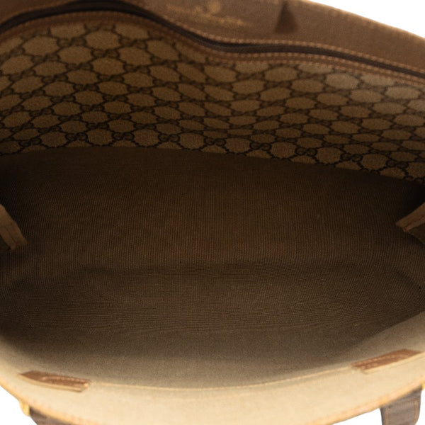 グッチ GGプラス ハンドバッグ トートバッグ 3902091 ブラウン PVC レザー レディース GUCCI 【中古】