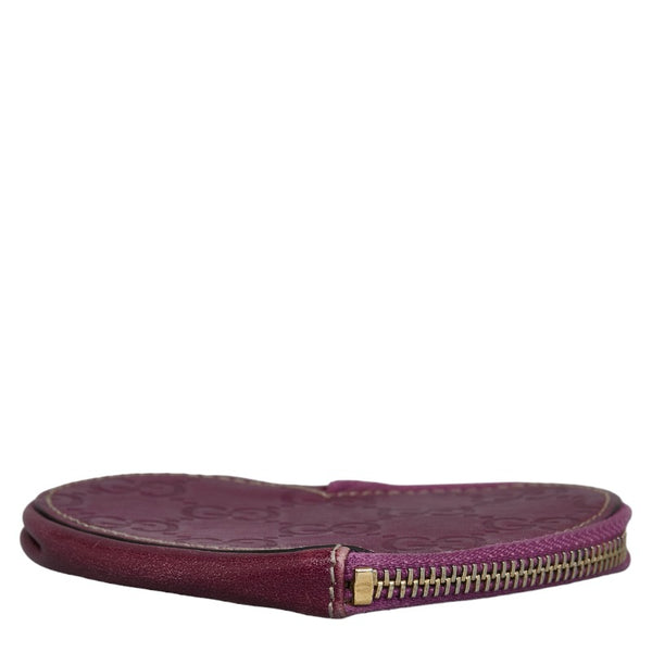 グッチ グッチシマ ハート コインケース 小銭入れ 152615 パープル レザー レディース GUCCI 【中古】