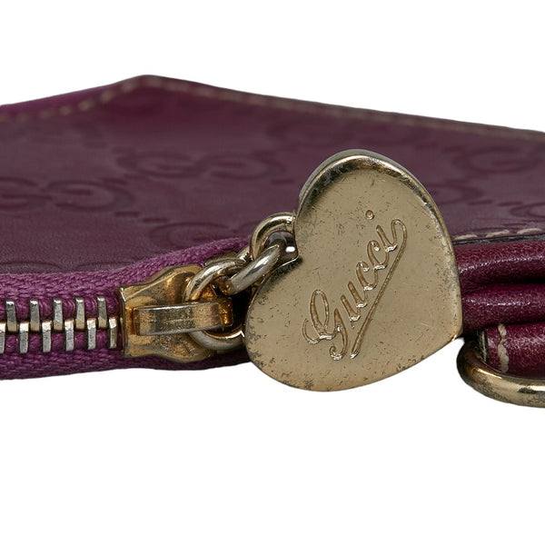 グッチ グッチシマ ハート コインケース 小銭入れ 152615 パープル レザー レディース GUCCI 【中古】
