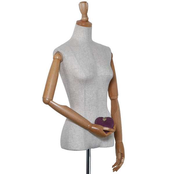 グッチ グッチシマ ハート コインケース 小銭入れ 152615 パープル レザー レディース GUCCI 【中古】