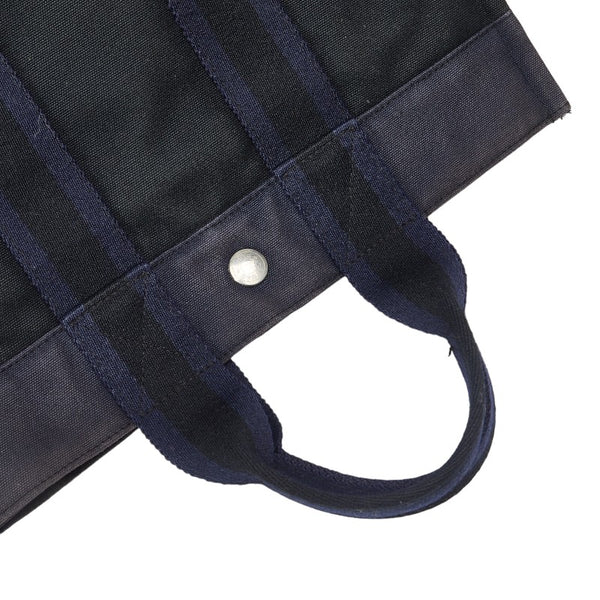 エルメス フールトゥPM ハンドバッグ ブラック ネイビー キャンバス レディース HERMES 【中古】