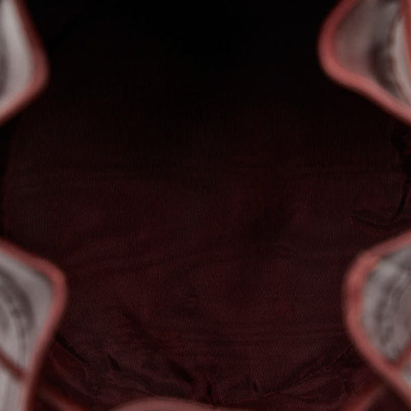 カルティエ マストライン 巾着 ゴールド金具 ショルダーバッグ ボルドー ワインレッド レザー レディース CARTIER 【中古】