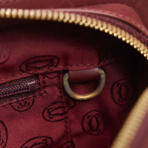 カルティエ マストライン セカンドバッグ ワインレッド ボルドー レザー レディース CARTIER 【中古】