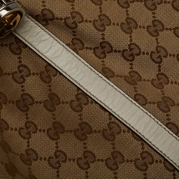 グッチ GGキャンバス トートバッグ 232956 ベージュ キャンバス レザー レディース GUCCI 【中古】