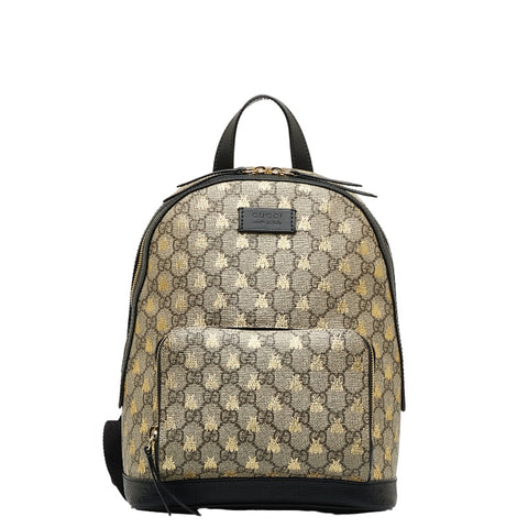 グッチ GGスプリーム ティアン リュック バックパック 427042 ベージュ マルチカラー PVC レザー レディース GUCCI 【中古】