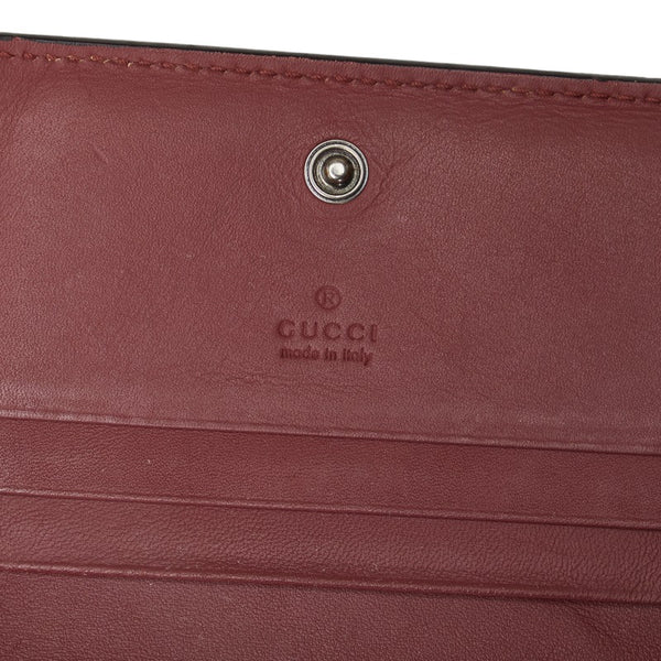 グッチ GGブルームス カードケース 札入れあり 410088 ベージュ ピンク PVC レザー レディース GUCCI 【中古】