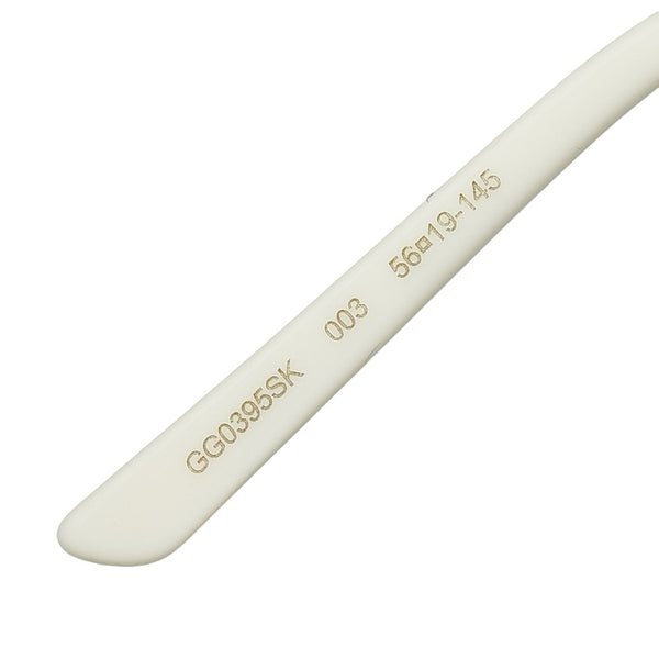 グッチ アジアンフィット サングラス GG0395SK 003 ブラック グリーン レッド プラスチック レディース GUCCI 【中古】