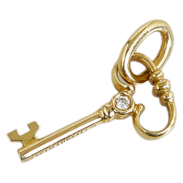 ティファニー 1Pダイヤ キーモチーフ ペンダントトップ ゴールド K18YG イエローゴールド レディース TIFFANY&Co. 【中古】