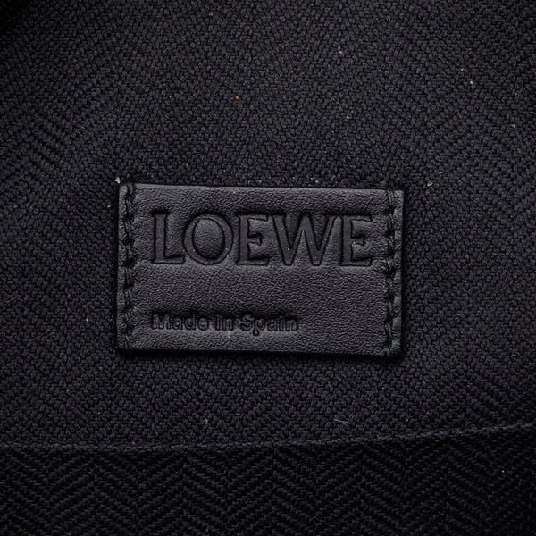 ロエベ リピートアナグラム Tポーチ クラッチバッグ セカンドバッグ ブラック レザー メンズ LOEWE 【中古】
