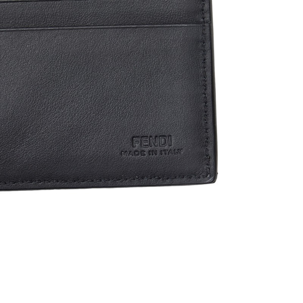 フェンディ モンスター バグズアイ 二つ折り財布 7M0169 ブラック レザー メンズ FENDI 【中古】
