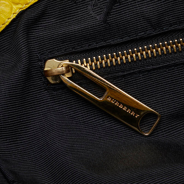 バーバリー トートバッグ ショルダーバッグ 2WAY イエロー レザー レディース BURBERRY 【中古】
