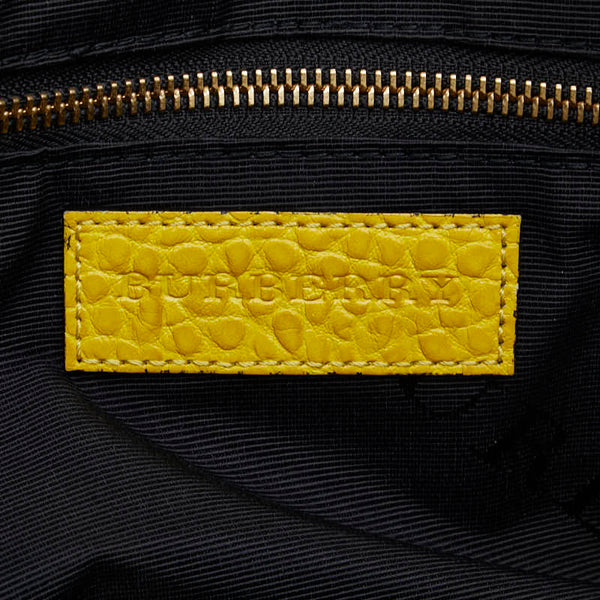 バーバリー トートバッグ ショルダーバッグ 2WAY イエロー レザー レディース BURBERRY 【中古】