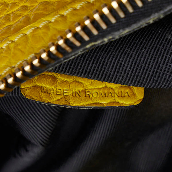 バーバリー トートバッグ ショルダーバッグ 2WAY イエロー レザー レディース BURBERRY 【中古】