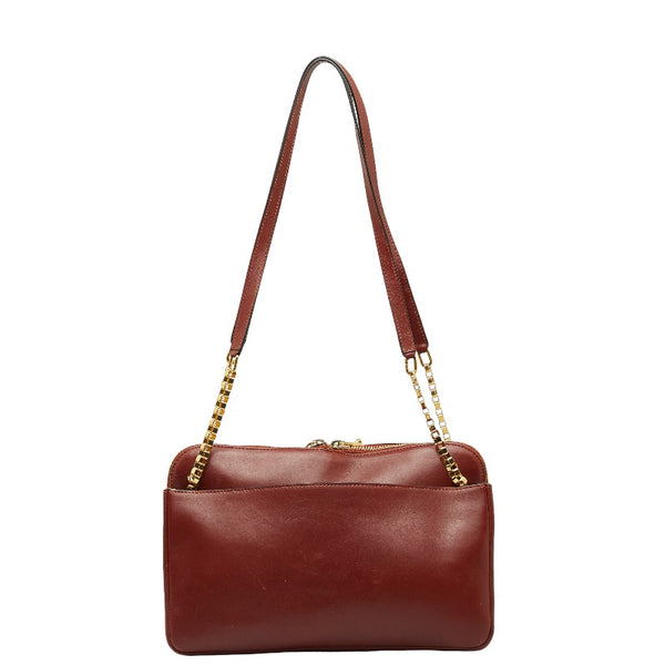 クロエ チェーン ショルダーバッグ ブラウン レザー レディース Chloe 【中古】