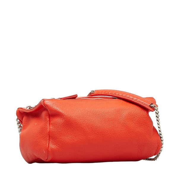 ジバンシー パンドラバッグ チェーン ショルダーバッグ オレンジ レザー レディース Givenchy 【中古】