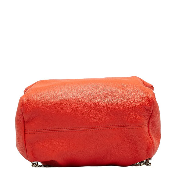 ジバンシー パンドラバッグ チェーン ショルダーバッグ オレンジ レザー レディース Givenchy 【中古】